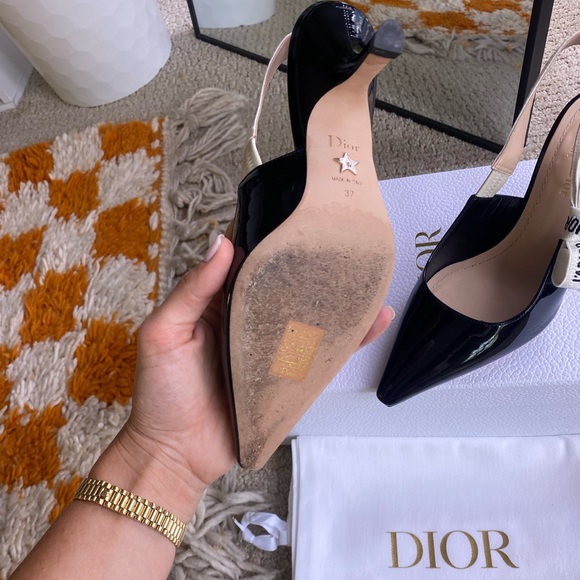 Christian Dior Patent Leather J’ADIOR Slingback Pumps size 37 - Picture 4 of 7